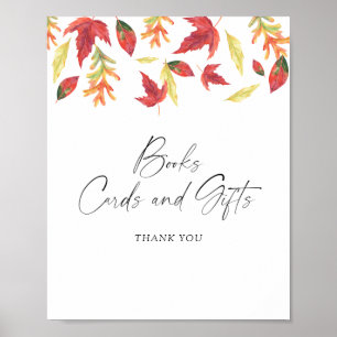 Herbstlaub Bücher Karten und Geschenke Poster