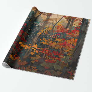 Herbstlaub Bunte Wälder Decoupage Geschenkpapier