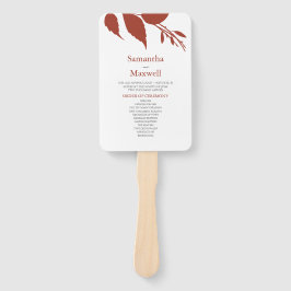 Herbstlaub Burnt Orange Wedding Hand Fan Fächer