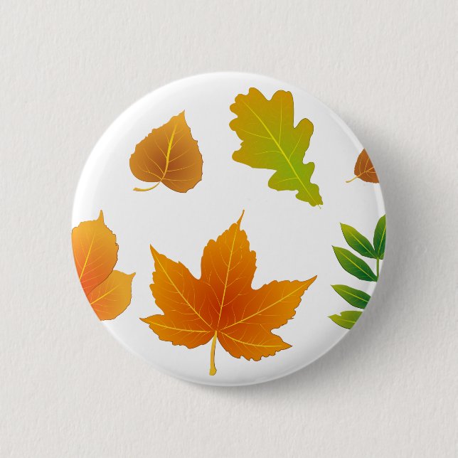 Herbstlaub Button (Vorderseite)