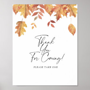 Herbstlaub - Danke für das Kommen Poster