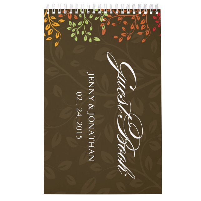 Herbstlaub, der Guestbook - Gewohnheit Wedding ist Kalender (Titelbild)