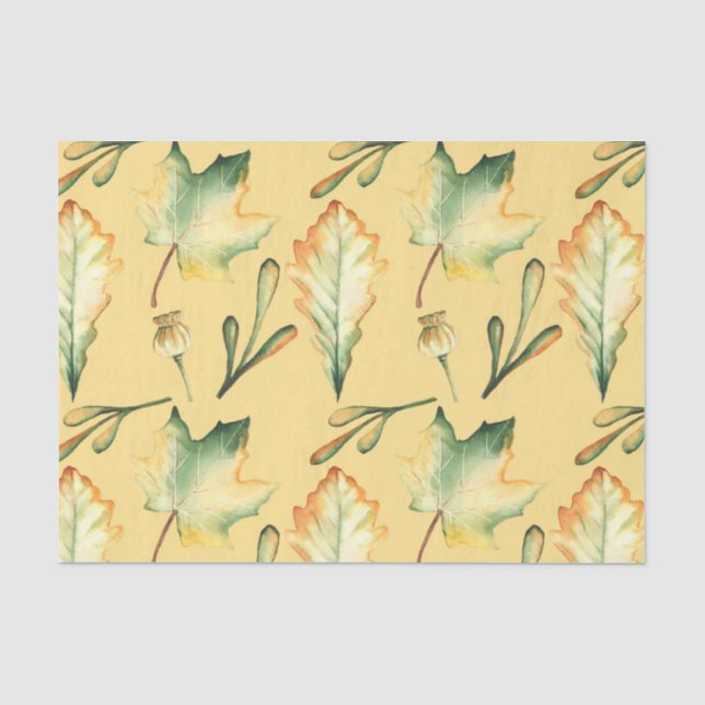 Herbstlaub (Design 44 Gelb/orange Serie) Seidenpapier (Vorderseite)