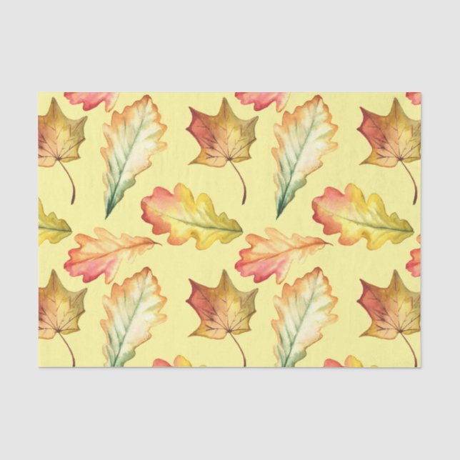 Herbstlaub (Design 46 Gelb/orange Serie) Seidenpapier (Vorderseite)