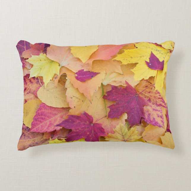 Herbstlaub Design Dekokissen (Vorderseite)