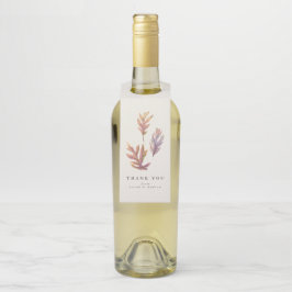 Herbstlaub Erntedank danke Wein Flaschenanhänger