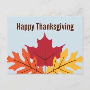 Herbstlaub Erntedank Postkarte