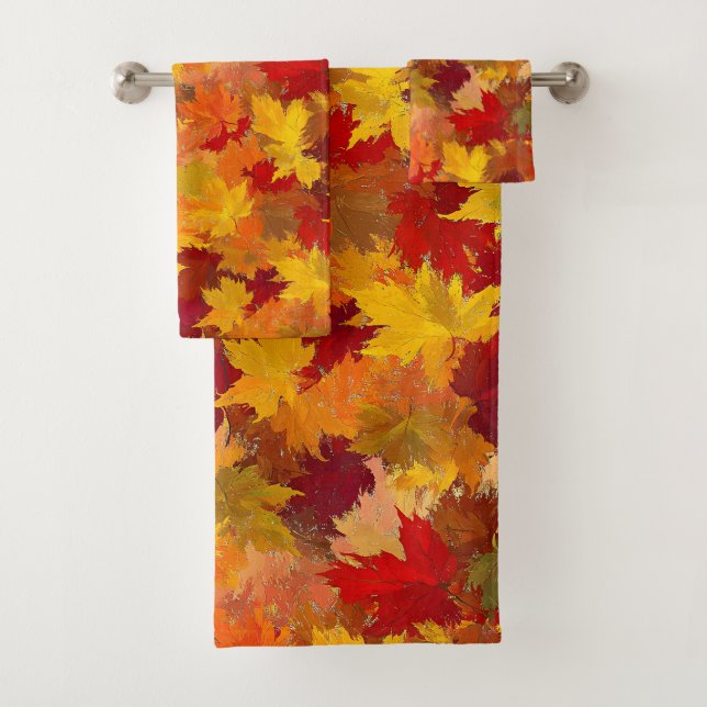 Herbstlaub feiern die Schönheit des Herbstes Badhandtuch Set (Insitu)