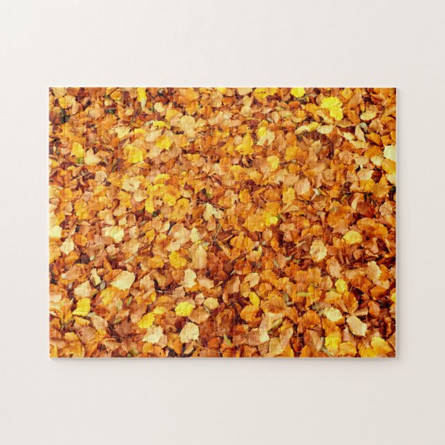 Herbstlaub-Foto-Puzzle mit Geschenkbox (Horizontal)