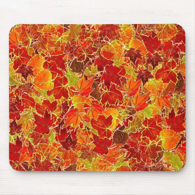 Herbstlaub Ganzbild Mousepad (Vorne)