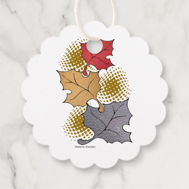 Herbstlaub Geschenkanhänger (Rückseite)