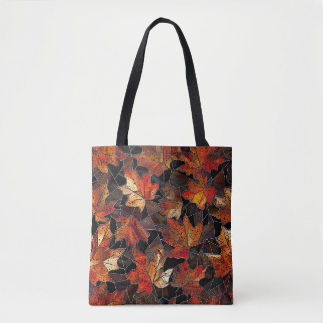 Herbstlaub Gestaltgläser Multicolor Tasche (Vorderseite)
