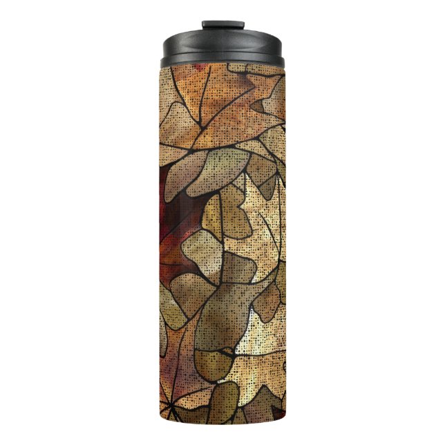 Herbstlaub Gestaltgläser Multicolor Thermosbecher (Vorderseite)