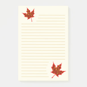 Herbstlaub gezeichnet post-it klebezettel