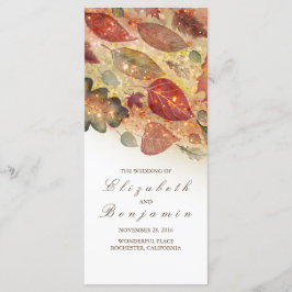 Herbstlaub Glitzer Hochzeitsprogramme Programm