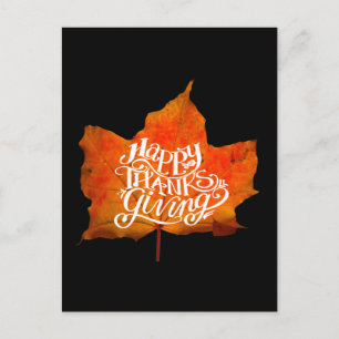 HERBSTLAUB GLÜCKLICH DANKSGIVING TAG POSTKARTE