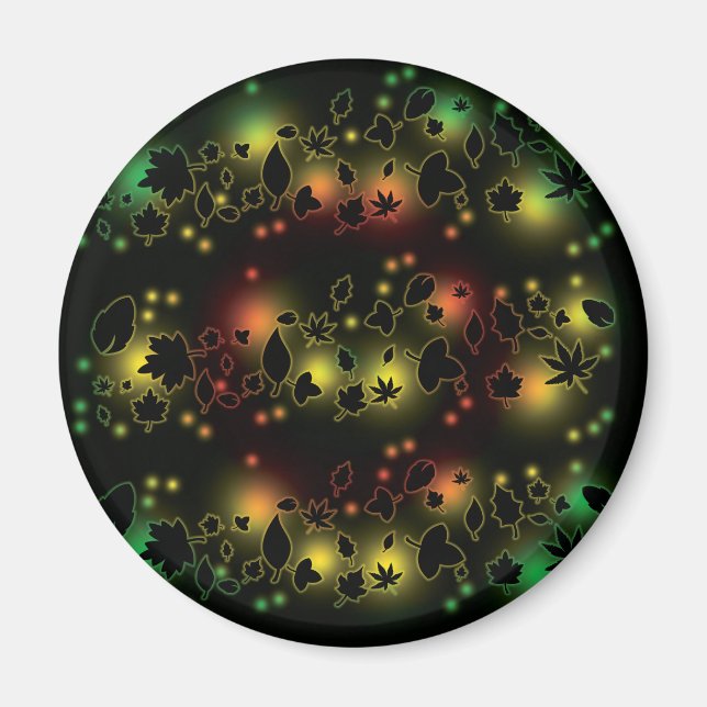 Herbstlaub-Glühen Magnet (Vorne)