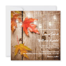 Herbstlaub glühen Mason Jars Rustikale Holzhochzei