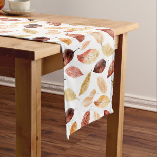 Herbstlaub Herbst Terracotta Brown Boho Muster Großer Tischläufer