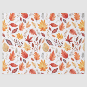 Herbstlaub Herbst Terracotta Brown Boho Muster Seidenpapier