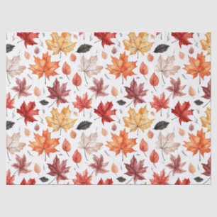 Herbstlaub Herbst Terracotta Brown Boho Muster Seidenpapier