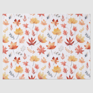Herbstlaub Herbst Terracotta Brown Boho Muster Seidenpapier
