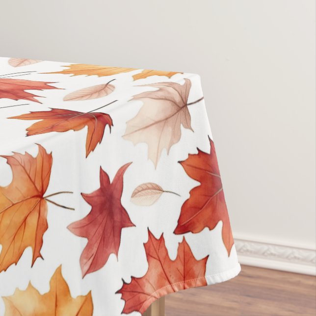 Herbstlaub Herbst Terracotta Brown Boho Muster Tischdecke (Beispiel)