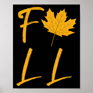 Herbstlaub Herbstsaison Farbige Bluse Poster