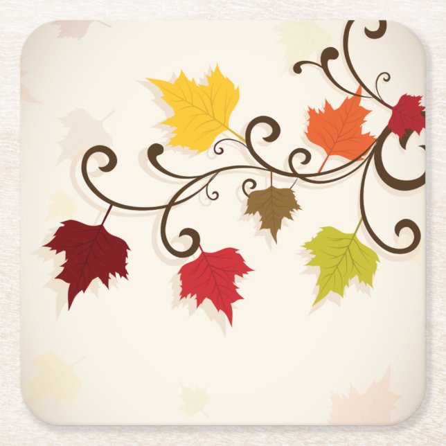 Herbstlaub Herbsturlaub Erntedank Rechteckiger Pappuntersetzer (Vorderseite)