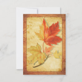 Herbstlaub Hochzeitskarte (RSVP-Karte) RSVP Karte