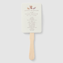 Herbstlaub Hochzeitsprogramm Herbstpflaume Fächer