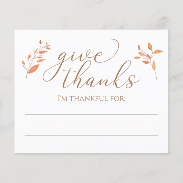 Herbstlaub Ich bin dankbar für dankbaren Erntedank (Vorderseite)