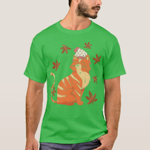 Herbstlaub im Herbst Cat Lover Saison T-Shirt