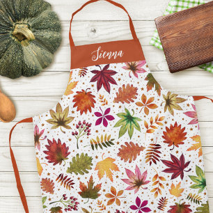 Herbstlaub im Herbst ernten Erntedank Name Schürze