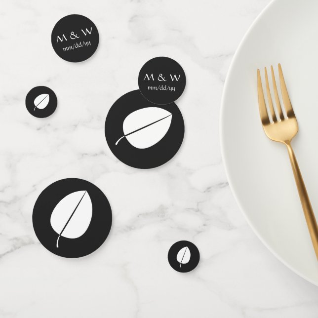 Herbstlaub in Black Table Confetti Konfetti (Gruppe)