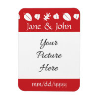 Herbstlaub in Cherry Rett-the-Date-Magnet