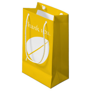 Herbstlaub in gelber Geschenktasche Kleine Geschenktüte