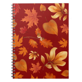 Herbstlaub in Herbstfarben Notizblock