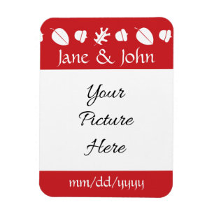 Herbstlaub in Kirsche Save-the-Date Magnet