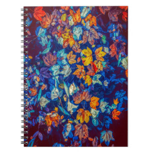 Herbstlaub in Negative Notizblock