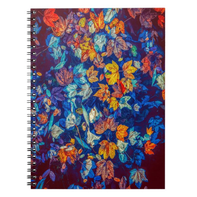 Herbstlaub in Negative Notizblock (Vorderseite)