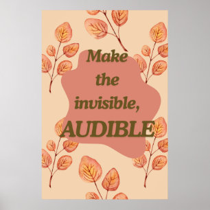 Herbstlaub Inspirierende Zitat-Wandkunst-Dekoratio Poster