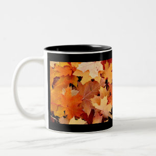 Herbstlaub-Kaffee-Tasse Zweifarbige Tasse