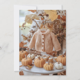 Herbstlaub & Kleine Ärmel Kürbisfeld Einladung