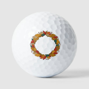 Herbstlaub-Kranzkreis Golfball