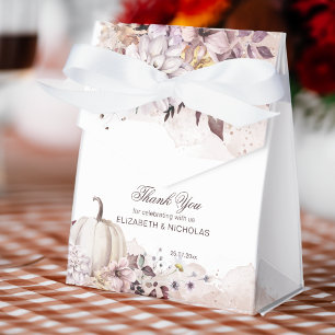 Herbstlaub-Kürbis-Pastellfarben Danke Geschenkschachtel