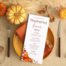 Herbstlaub Kürbis Thanksgiving Abendessen