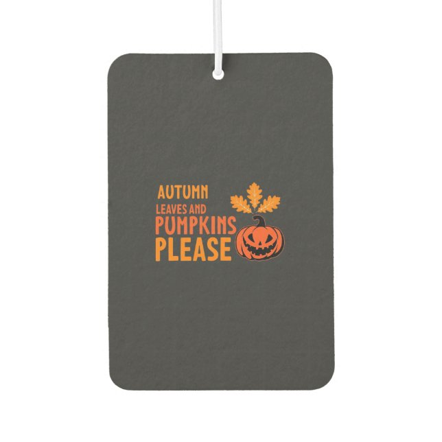 Herbstlaub Kürbisse Bitte Halloween Kürbis Oder Autolufterfrischer (Vorderseite)