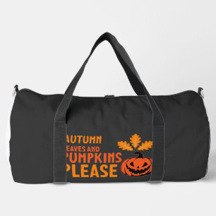 Herbstlaub Kürbisse Bitte Halloween Kürbis Oder Duffle Bag