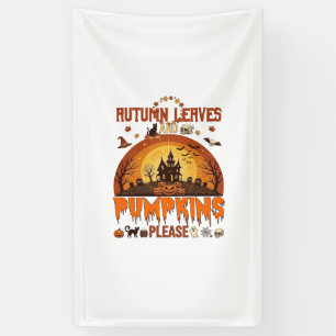 Herbstlaub Kürbisse Bitte Halloween Verhextes Zuha Banner